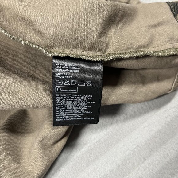 H&M Divided Jacket Mens Large Camo Hooded Military Field Utility Zip 4 Pocket - Picture 9 of 15